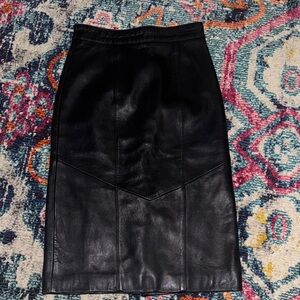 Wilsons Leather Black Pencil Skirt
